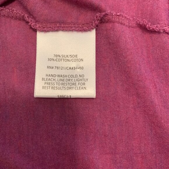 Eileen Fisher fine silk and cotton crop top. Size L - Picture 3 of 5